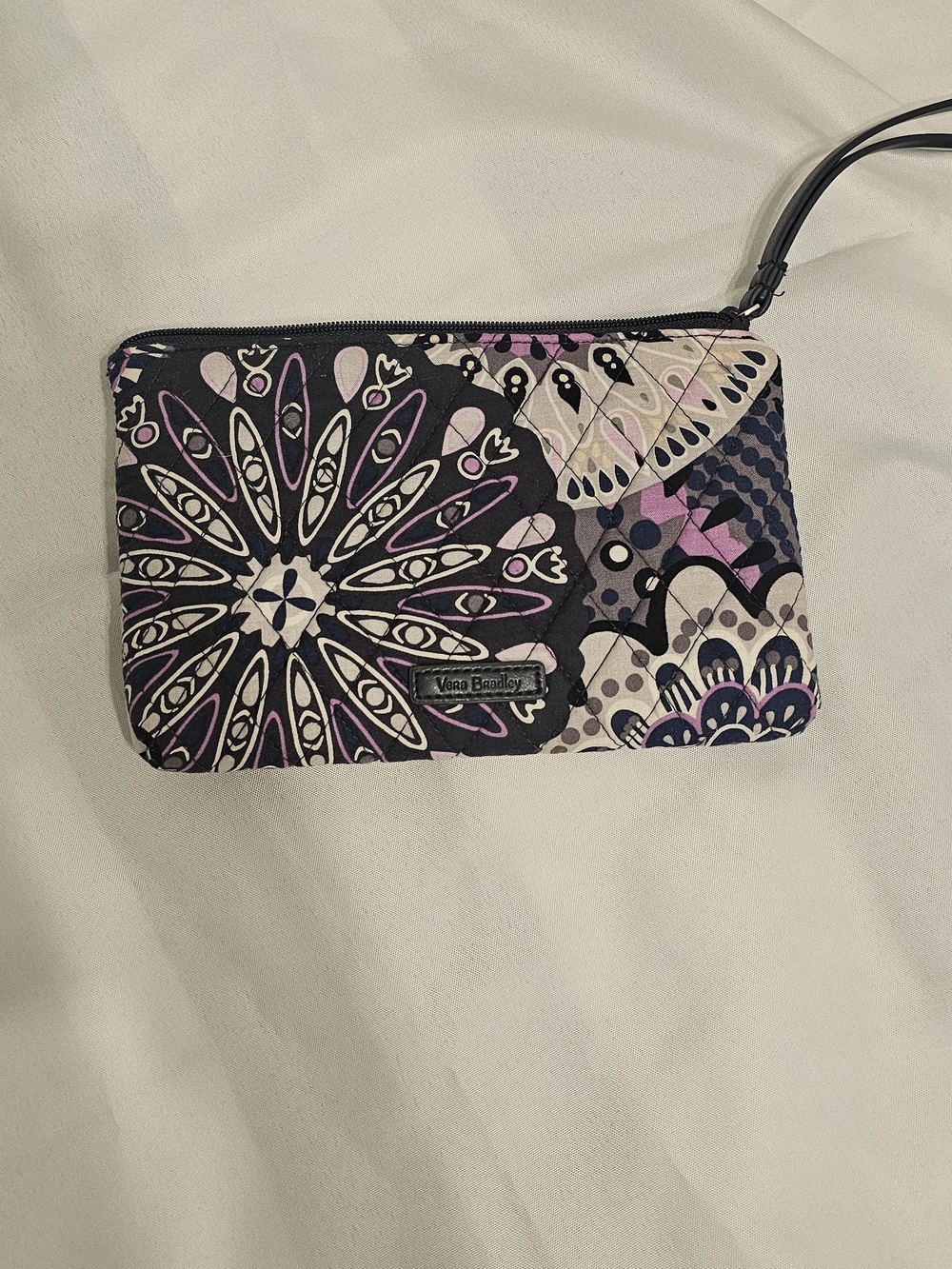 Vera Bradley Purple Floral Quilted Wristlet